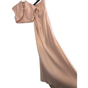 VTG 90s Bridesmaid Formal Dress Sz 8/10 Scott McClintock EUC Pink Strapless 6736